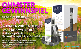 Gewinnspiel auf der Facebook Fanpage von vapers.guru